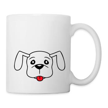 Visage de chien Petit Tête d’animal de compagnie Mignon - Mug blanc - blanc - Droite