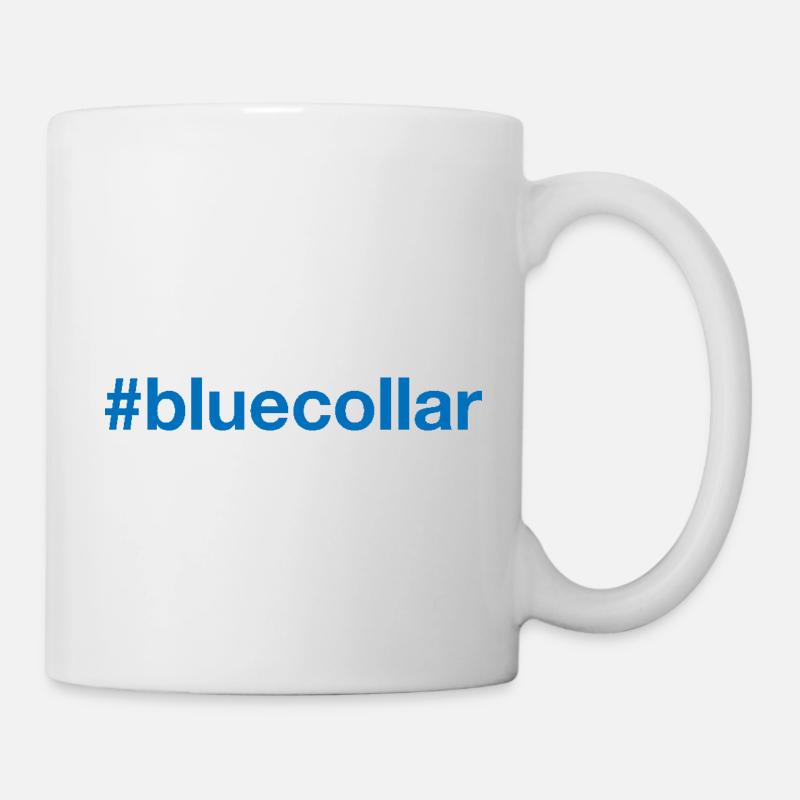 BLUE COLLAR Hashtag - Tasse - Weiß