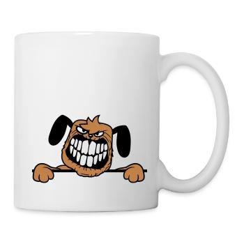 chien monstre méchant dangereux dents sourire sourire - Mug blanc - blanc - Droite