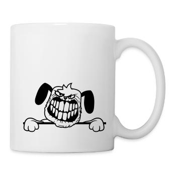 chien monstre méchant dangereux dents sourire sourire - Mug blanc - blanc - Droite