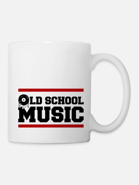old school music - Tasse - Weiß