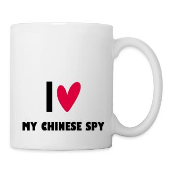 I Love My Chinese Spy - Mug blanc - blanc - Droite