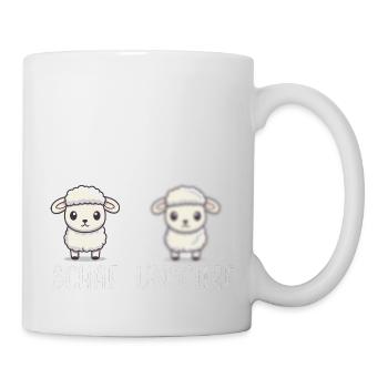 Schaf Unschaf lustiges cooles Geschenk - Tasse - Weiß - Rechts
