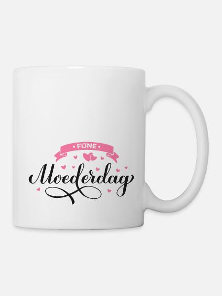 Fijne Moederdag Motief - Tasse - Weiß
