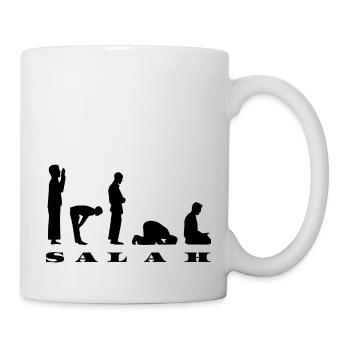 Salah Prayer Silhouette Design - Mug - white - Right