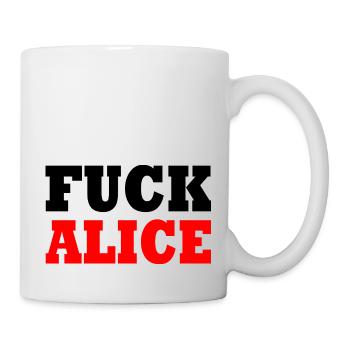 Fuck afd - fuck alice - Tasse - Weiß - Rechts