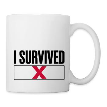 J’ai survécu à X - Mug blanc - blanc - Droite