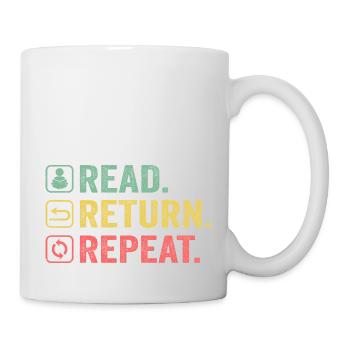 Read, Return, Repeat, Book Lover - Mug - white - Right