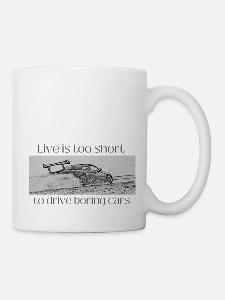 Boring Cars - Tasse - Weiß