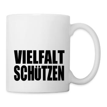 vielfalt schützen - Tasse - Weiß - Rechts