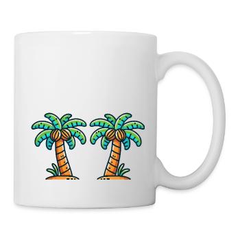 palmen - Tasse - Weiß - Rechts