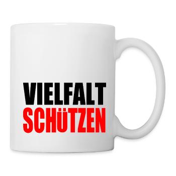 vielfalt schützen - Tasse - Weiß - Rechts
