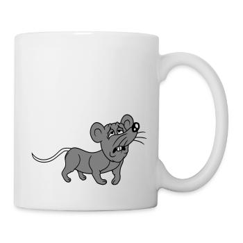 Mouse exhausted sad desperately tired suffering sweet - Mug - white - Right