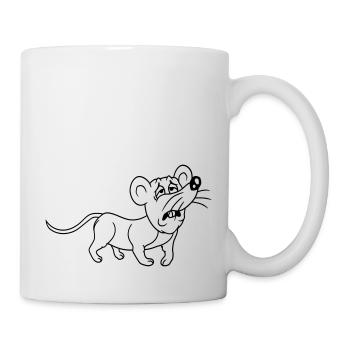 Mouse exhausted sad desperately tired suffering sweet - Mug - white - Right