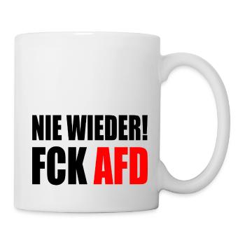 Fuck afd - Tasse - Weiß - Rechts