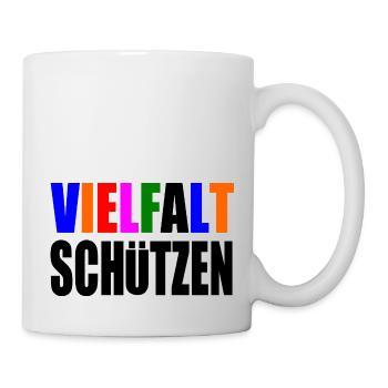 vielfalt schützen - Tasse - Weiß - Rechts