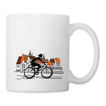 Cycliste - Mug blanc - blanc - Droite