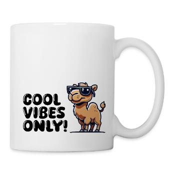 kamel comic sonnenbrille cool - Tasse - Weiß - Rechts
