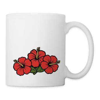 hibiskus flowers - Tasse - Weiß - Rechts