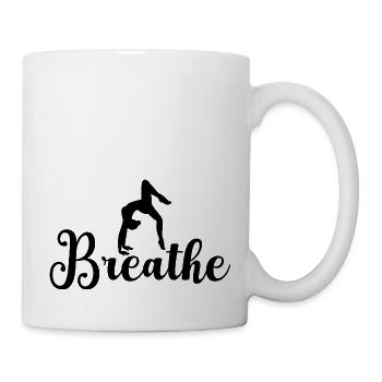 Einatmen - Tasse - Weiß - Rechts
