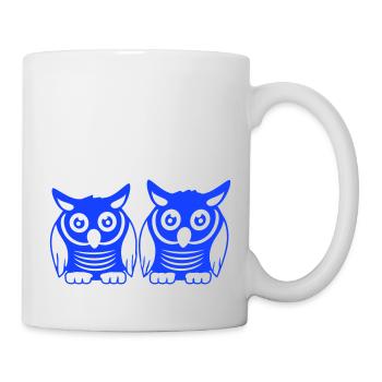 2 Owls Team Bird Friends Two Barn Owls Crew - Mug - white - Right