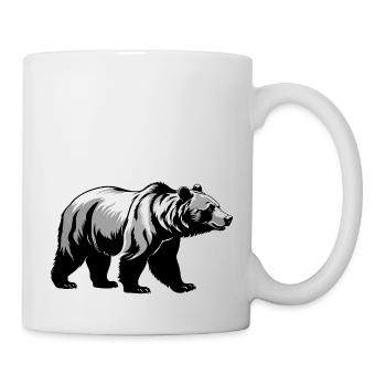 Bär - Cute Animal Sticker - Tasse - Weiß - Rechts