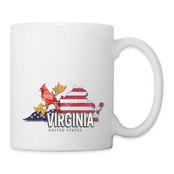 Virginie États-Unis Souvenir Vintage Rétro - Mug blanc - blanc - Droite