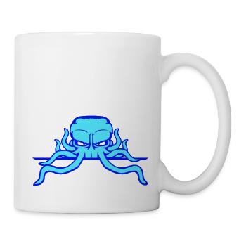 Octopus Octopus Shield Behind Wall Bag Frame - Mug - white - Right