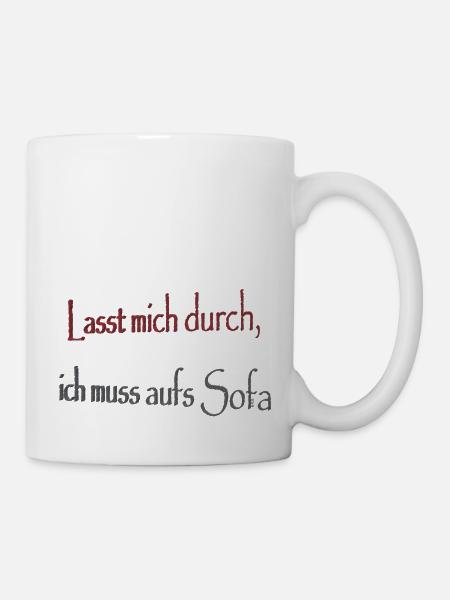 Laisse-moi passer, je dois me mettre sur le canapé - Mug blanc - blanc