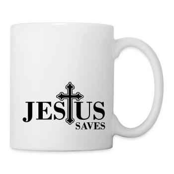 Jesus saves - Mug - white - Right