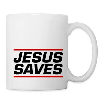 Jesus Rettet Bibelvers - Tasse - Weiß - Rechts