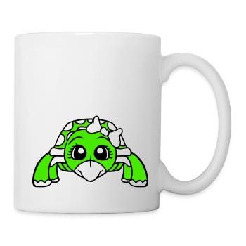 Turtle Woman Female Cute Bow Girl - Mug - white - Right
