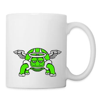 Tortue Ange Ciel Ailes Halo - Mug blanc - blanc - Droite