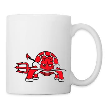 Tortue Diable Enfer Trident Mal Démon Cool - Mug blanc - blanc - Droite