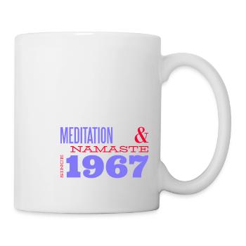 Namaste - Meditieren seit 1967 - 58 Jahre Zen - Tasse - Weiß - Rechts