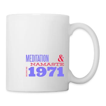Namaste - Méditer depuis 1971 - 54 ans de zen - Mug blanc - blanc - Droite