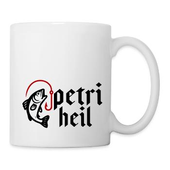 Petri Heil Angeln - Tasse - Weiß - Rechts