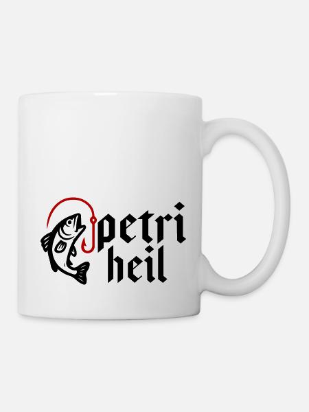 Petri Heil Angeln - Tasse - Weiß