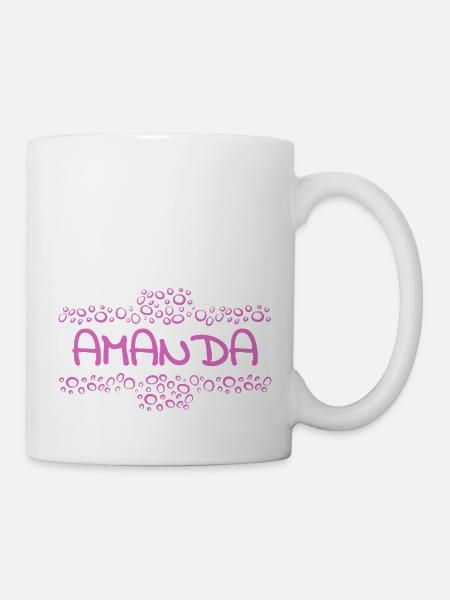 Amanda als Vorname - Tasse - Weiß