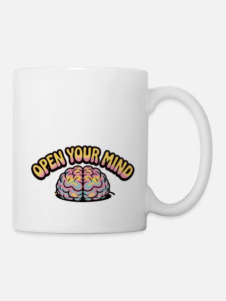 ÖFFNEN SIE IHREN GEIST - Tasse - Weiß
