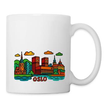 oslo stadt - Tasse - Weiß - Rechts