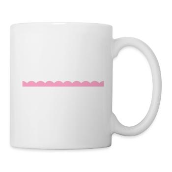 pink ornamental edge - Mug - white - Right