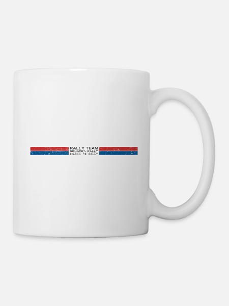 Rally Team Red and Blue Classic Stripes Design - Tasse - Weiß