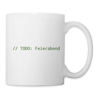 // TODO: Feierabend – Programmierer Shirt - Tasse - Weiß - Rechts