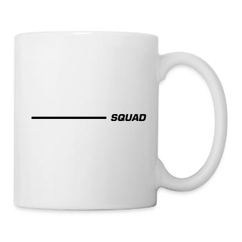 Squad Schriftzug Linie Schwarz - Tasse - Weiß - Rechts