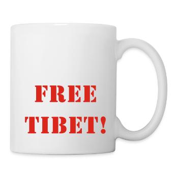 FREE TIBET! - Tasse - Weiß - Rechts
