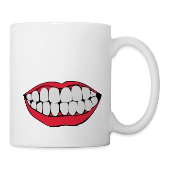 Zähne - Tasse - Weiß - Rechts