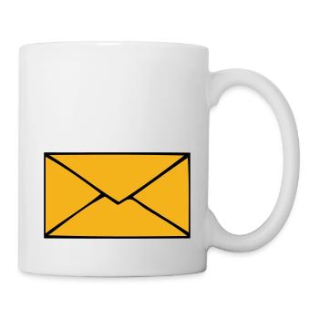 Briefumschlag - Tasse - Weiß - Rechts