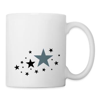 Sterne Stars Glamour - Tasse - Weiß - Rechts