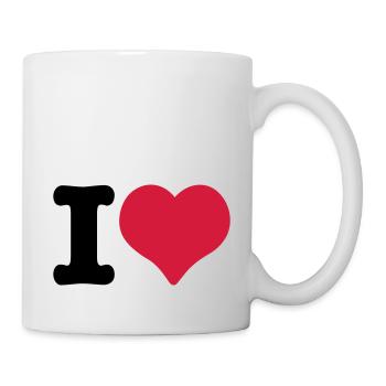 I Love - I Herz - Tasse - Weiß - Rechts